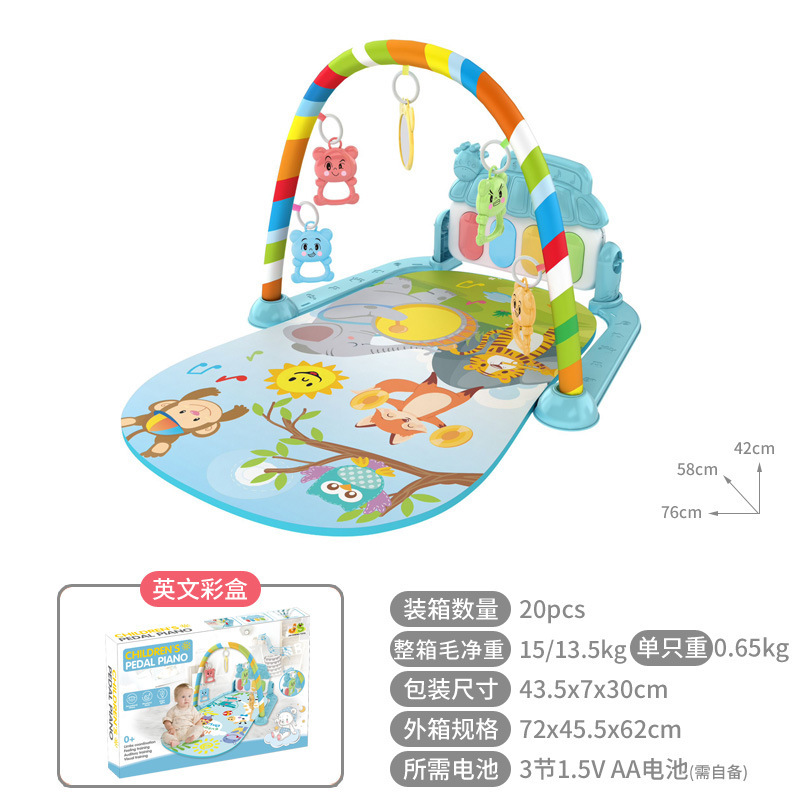 Gimnasio Musical con Tapete para Bebés 0-36 Meses, Piano de Pie y Luces