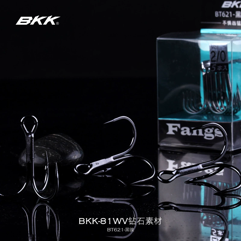 [BKK路亚三锚钩有倒刺三本钩BT632血槽凹槽钩尖BT621鱼钩渔具用品]