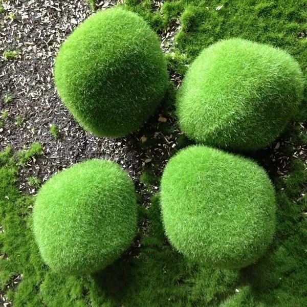 仿真青苔石头 多形状植毛青苔块 仿真毛石头 假花 仿真绿色植物