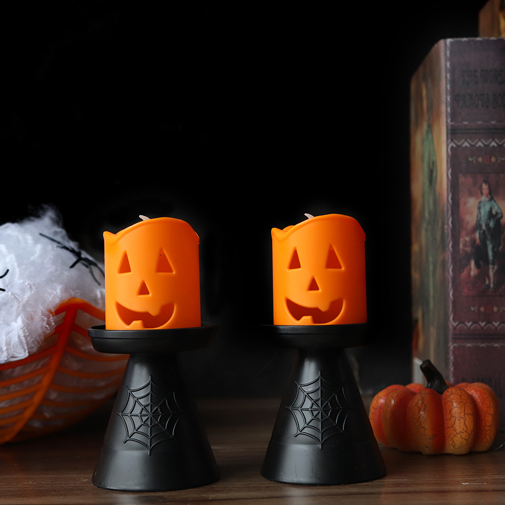 Nueva decoración de Halloween calabaza lámpara de Halloween candelabro lámpara de vela accesorios de fiesta