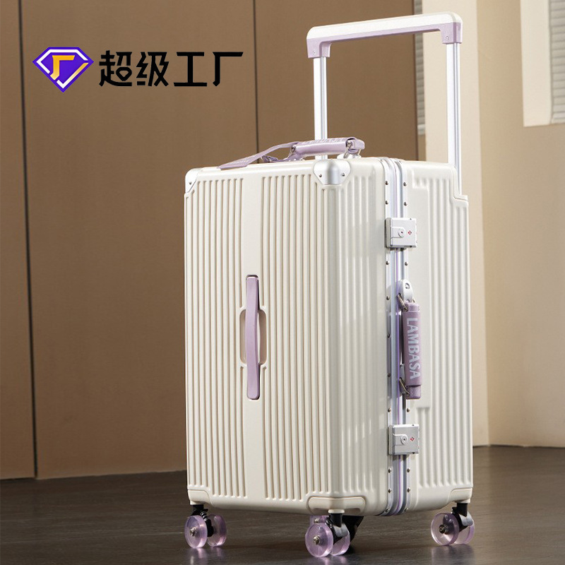 2026 New Wide Handle Luggage 28inch Large Capacity High-Value Aluminum Frame Travel Suitcase Durable and Sturdy Password Lock 2026 New Wide Handle Luggage 28inch Large Capacity High-Value Aluminum Frame Travel Suitcase Durable and Sturdy Password Lock