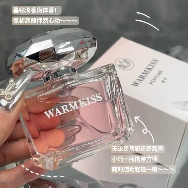 Warmkiss Pink Crystal Diamond Perfume Student Party Niche Fragrance Fresh Light Scent Long-Lasting Fragrance Women's Perfume