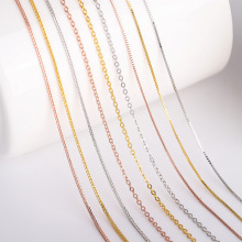 厂家批发S925纯银女项链盒子链元宝瓜子水波满天星雪花链十字裸链