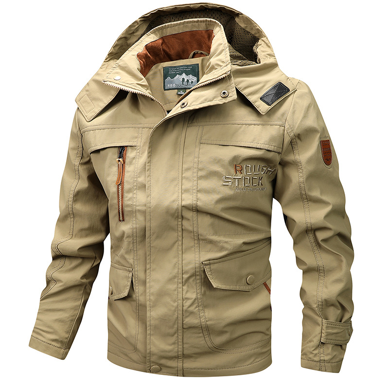 2024 primavera nueva chaqueta delgada americana hombre suelta a prueba de viento chaqueta deportiva de herramientas chaqueta de vestir casual abrigo