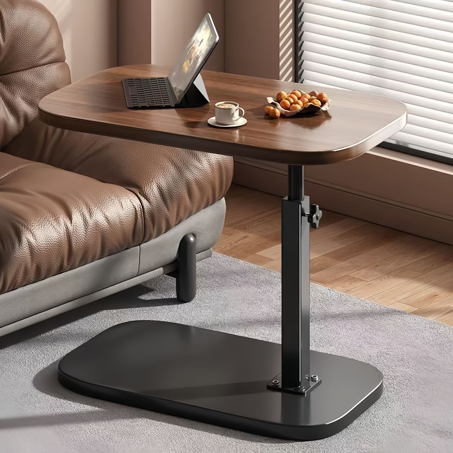 Mobile Lift Side Table, Coffee Table, Small Table for Bedroom, Living Room, Home, Balcony, Corner Table, Simple Bedside Table, Side Table