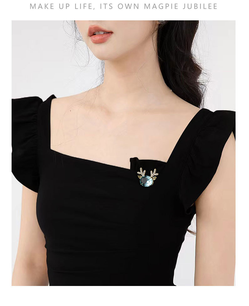 可爱圣诞小麋鹿胸针时尚百搭动物胸花ins潮款个性