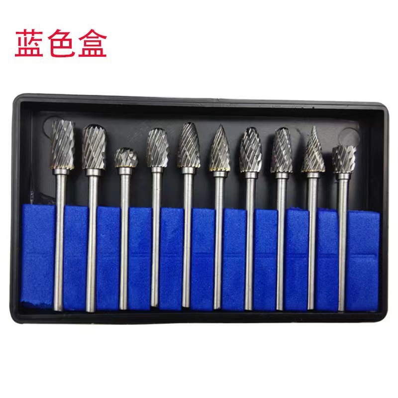 硬质合金钨钢磨头3*6双槽旋转锉刀木工电动根雕打磨头雕刻铣刀头|undefined