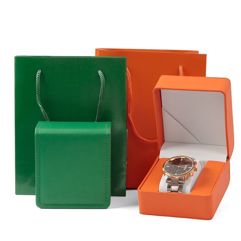 Estuche para Reloj de Cuero PU Cosido, Estuche para Reloj de Regalo Empresarial con un Toque de Alta Gama, Joyero, Estuche para Reloj Simple, Joyero para Empaque de Relojes.