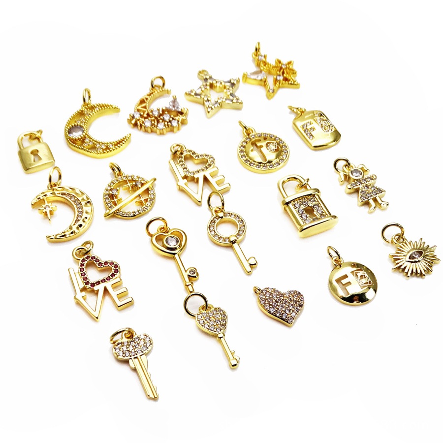 1 Piece Quantity 1 Piece Copper Zircon Heart Shape Pendant