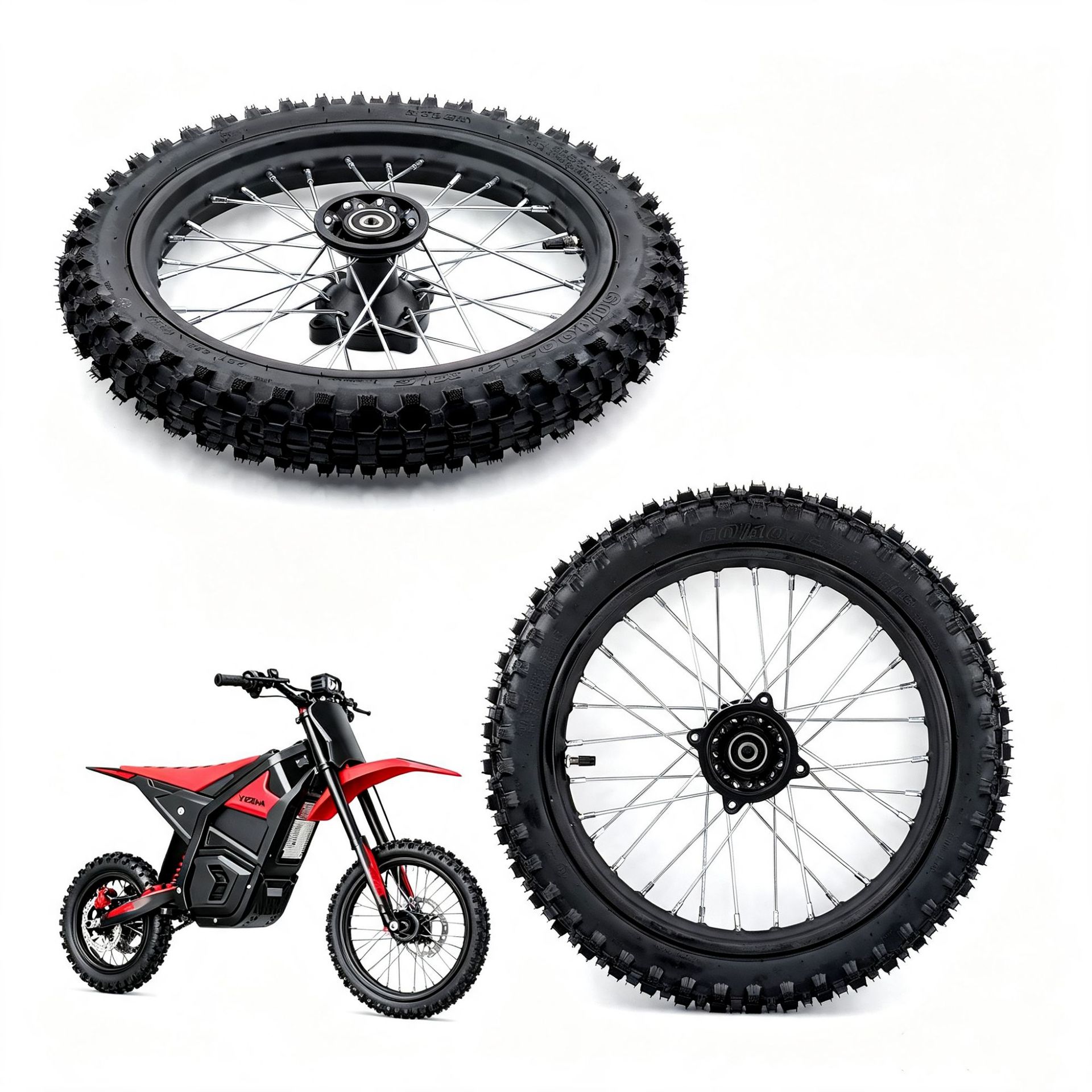Suitable for Yozma in10 electric off-road motorcycle front and rear wheel sets of tires 12inch 14inch original wheel hubs