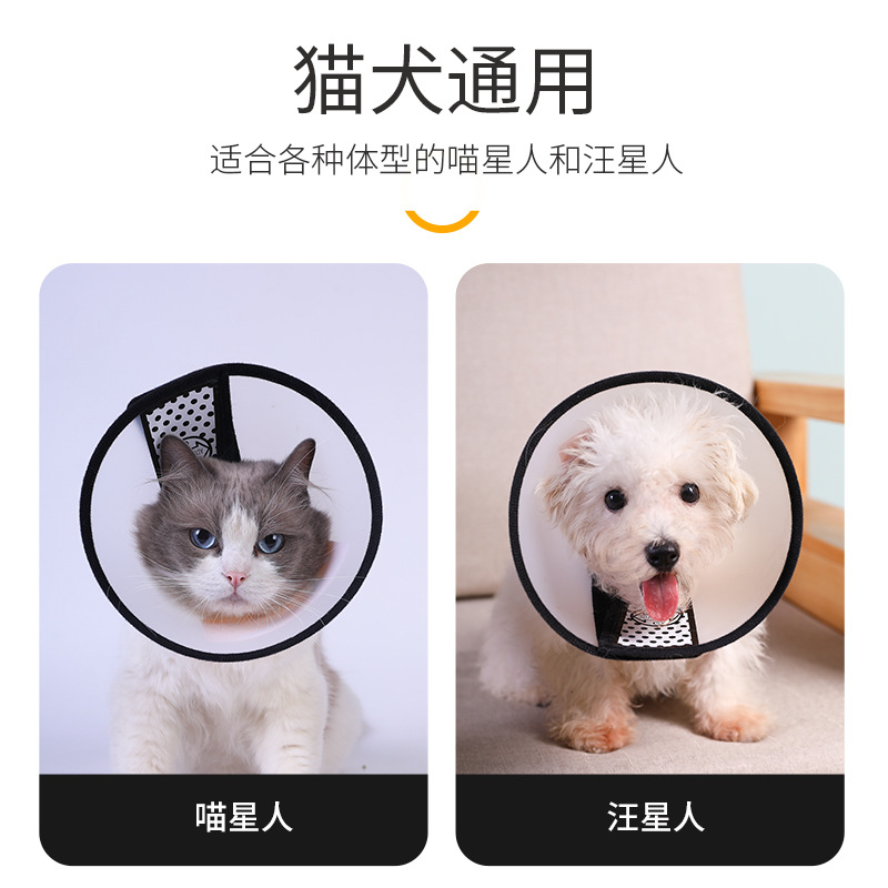 Tapa de la cabeza del animal doméstico Elizabeth anillo perro gato belleza cubierta baño anti-arañazos anti-mordedura collar esterilización cubierta protectora