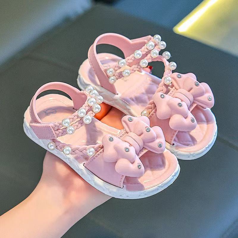 Sandalias de niñas de verano nuevas niñas pequeñas y medianas fábricas de niños grandes para comercio exterior comercio electrónico pequeña princesa bebé bebé