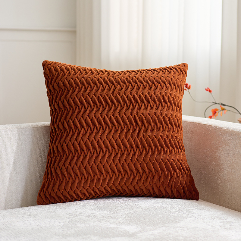 Casas transfronterizas modernas y simples jacquard almohada de hotel modelo de habitación decoración cojín cubierta de sofá sala de estar almohada cubierta