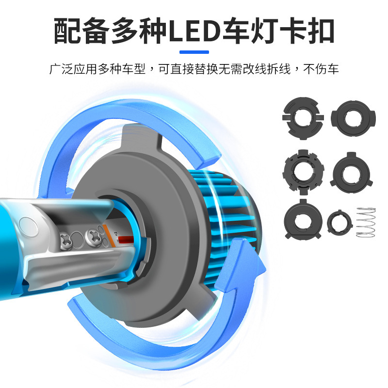 汽车led大灯 激光灯摩托机车射灯超亮远光车灯切线带插头新品推荐|undefined