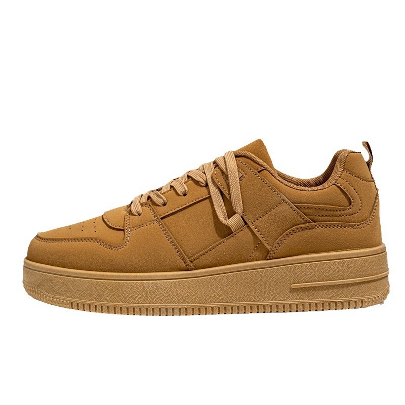 Zapatillas de skate amarillas tierra de caña baja para hombre, novedad primavera 2026, calzado casual juvenil de suela gruesa, zapatillas deportivas para hombre para transmisiones en vivo.