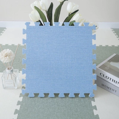 Balcony Room, Full-Cover Square Foam Interlocking: Car Carpet - light-blue-utility-knife-with-edge-strips-303010cm-cotton-and-linen-10-pieces