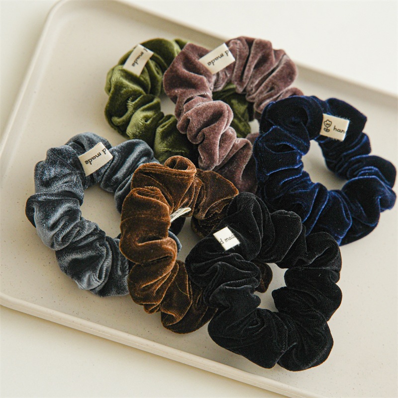 Herbst- und Winterboutique-Samt-Dünndarm-Haarband 2023 Neues hochwertiges Stoff-Darmband Kopfbedeckung Damen-Haarseil_voghion.com