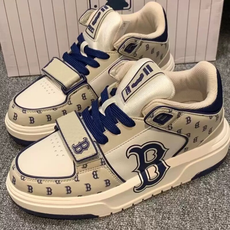 Putian Original Mlb Yankees Ny High-Top Sneakers with Velcro Thick-Soled Height-Increasing Design Putian Original Mlb Yankees Ny High-Top Sneakers with Velcro Thick-Soled Height-Increasing Design