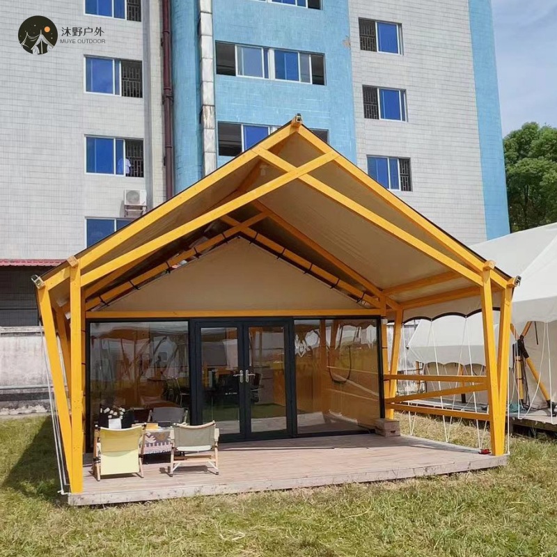 Muye al aire libre gran alojamiento tienda de campaña Hotel campamento residencial tienda de campaña de lujo ligero fabricante