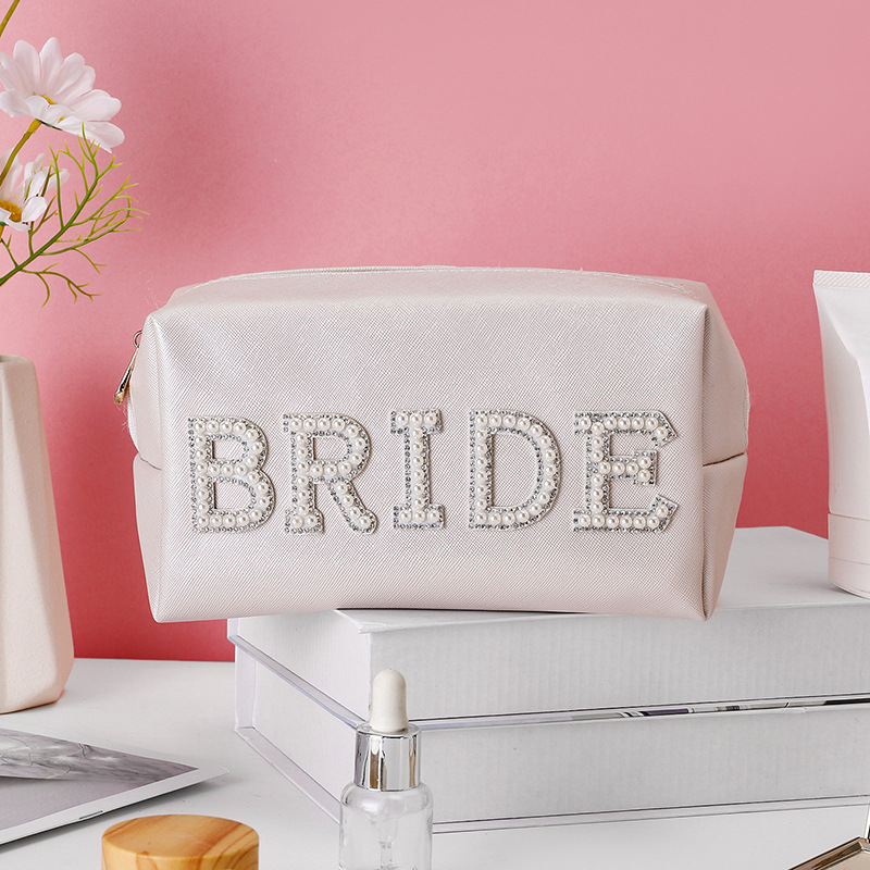 Amazon nuevo portátil carta perla bolsa de cosméticos gran marca de moda de alta apariencia de maquillaje bolsa de almacenamiento al por mayor