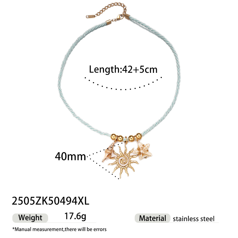 Tena collar de acero inoxidable europeo y americano dulce y fresco estilo chica caliente cuerda trenzada colorida collar de acero de titanio galvanizado joyería femenina que no se desvanece image 20