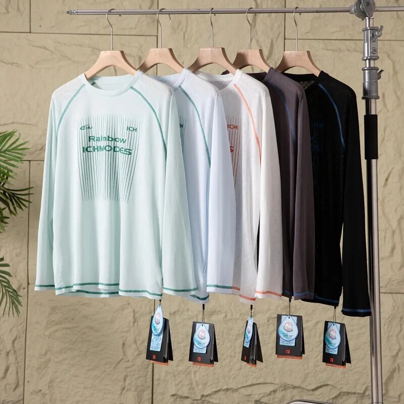 Lyocell Skin-Friendly Material! Colorful Lines! Men's and Women's Outdoor Round-Neck Casual Sports Quick-Dry Cycling Long-Sleeve T-Shirt Lyocell Skin-Friendly Material! Colorful Lines! Men's and Women's Outdoor Round-Neck Casual Sports Quick-Dry Cycling Long-Sleeve T-Shirt