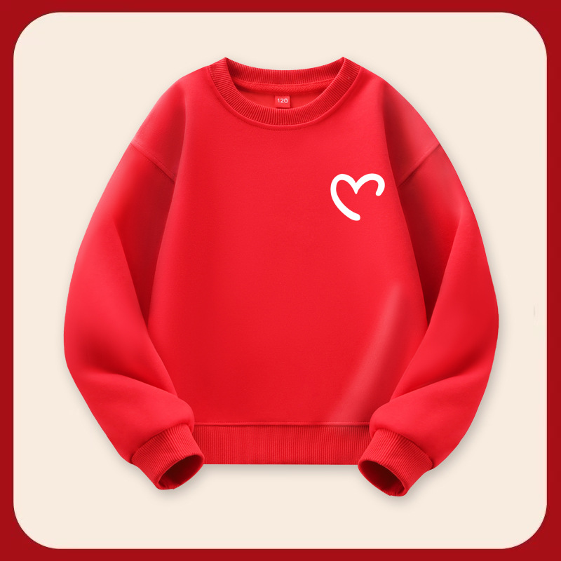 Evento del día de Año Nuevo chino Suéter rojo más terciopelo engrosamiento Año del nacimiento Celebre 2025 Año de la serpiente Año Nuevo Traje para padres e hijos Top