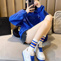 Patterned women's mid-calf socks, Instagram trendy, popular, versatile, sporty, outerwear, solid color, long socks, high waist