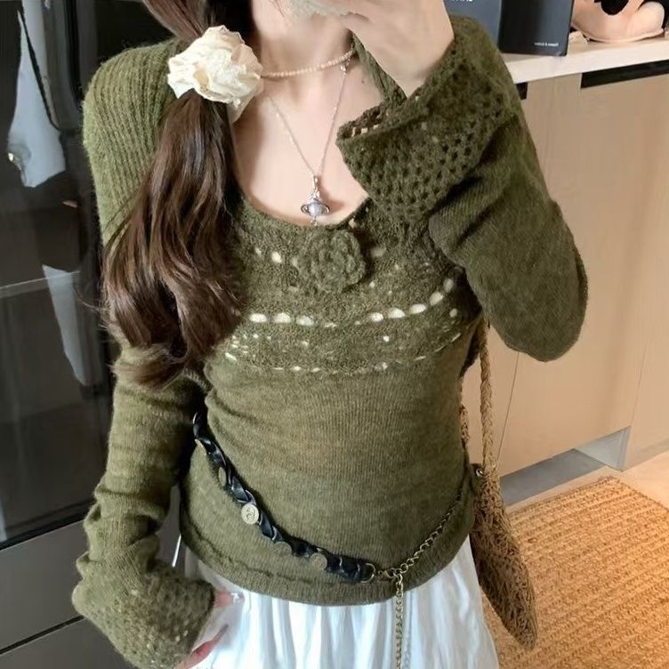 镂空设计感短款针织开衫显瘦挂脖吊带背心女2025早秋新款时尚套装|undefined