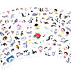 Creative transparent cute sticker PVC, photoalbum, decorations, South Korea, cat
