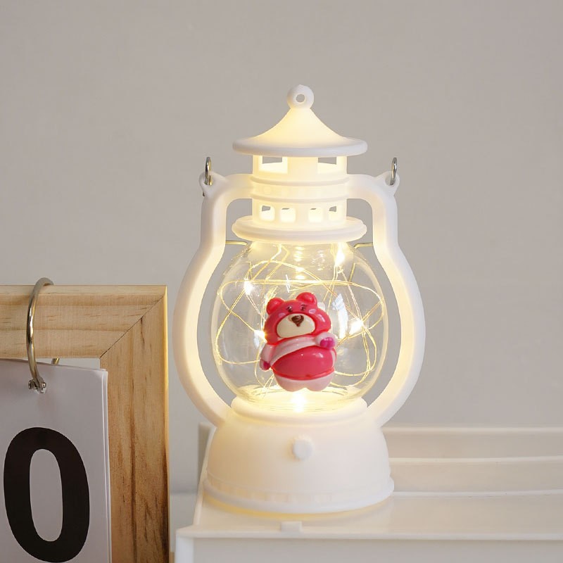 DIY amor pequeña lámpara de aceite 520 Qixia regalo del día de San Valentín dormitorio lámpara de cabecera de la cama luz de atmósfera decoración de escritorio pequeña decoración