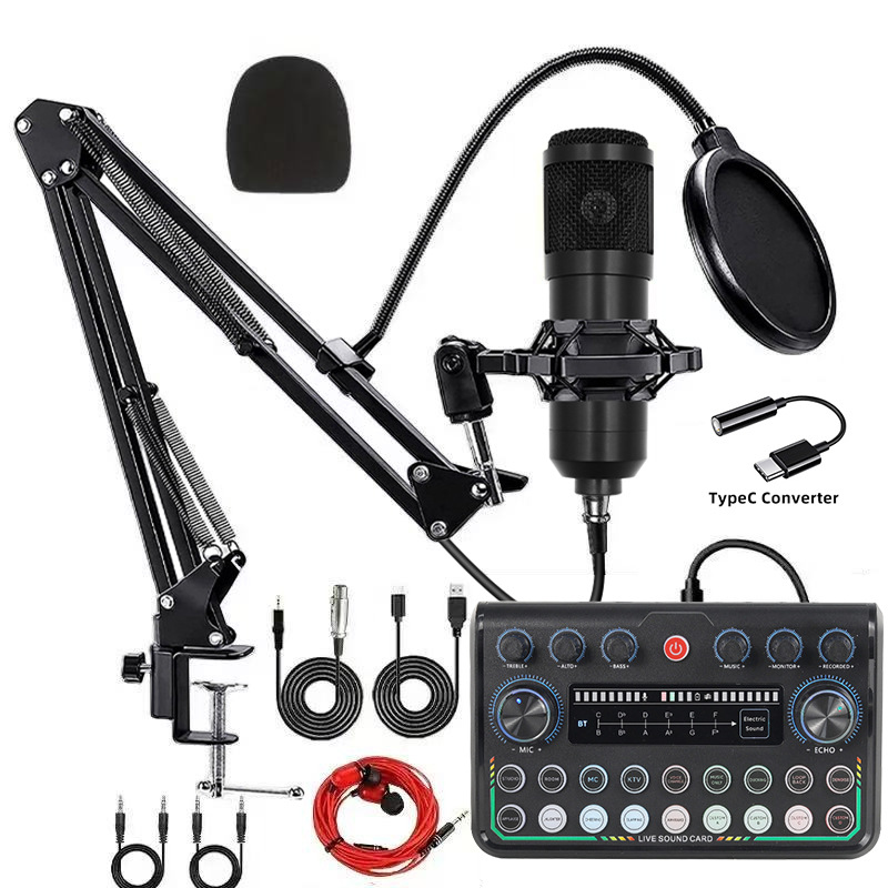bm800 negro + P99 + kit de conversión typec + auriculares