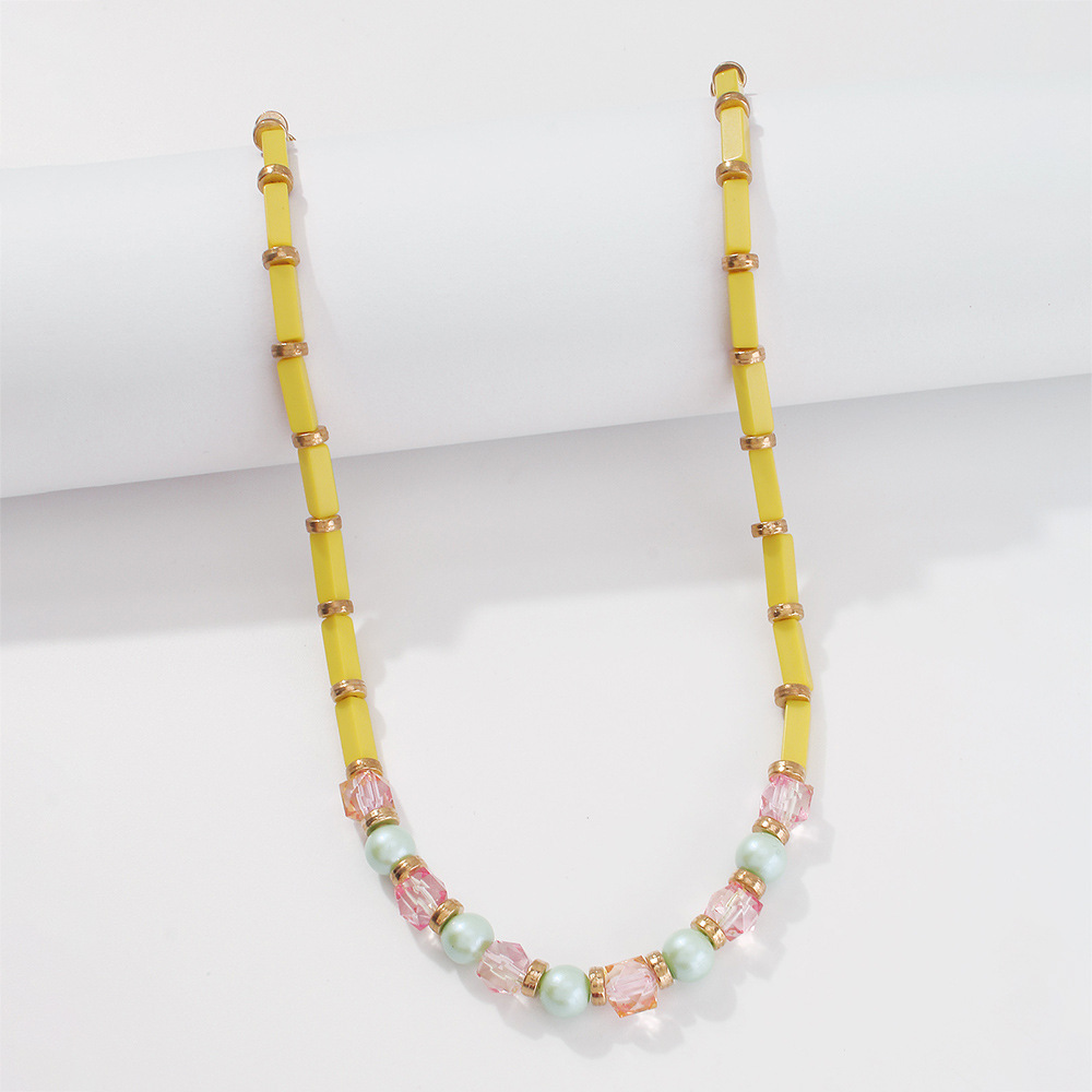 Retro bhmische Strassfarbe Miyuki Perlen geometrische Halskette Grohandel nihaojewelrypicture7