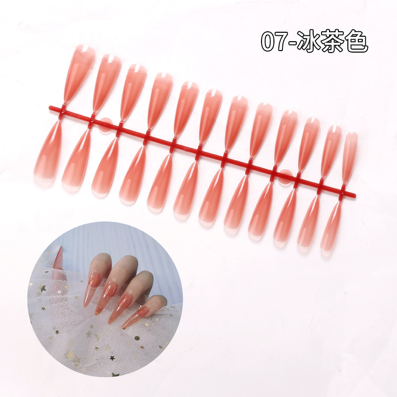 Pieza de uñas de color transfronterizo desgaste de uñas pieza de uñas sin costuras gota de agua desgaste de ballet parche de uñas 240 piezas