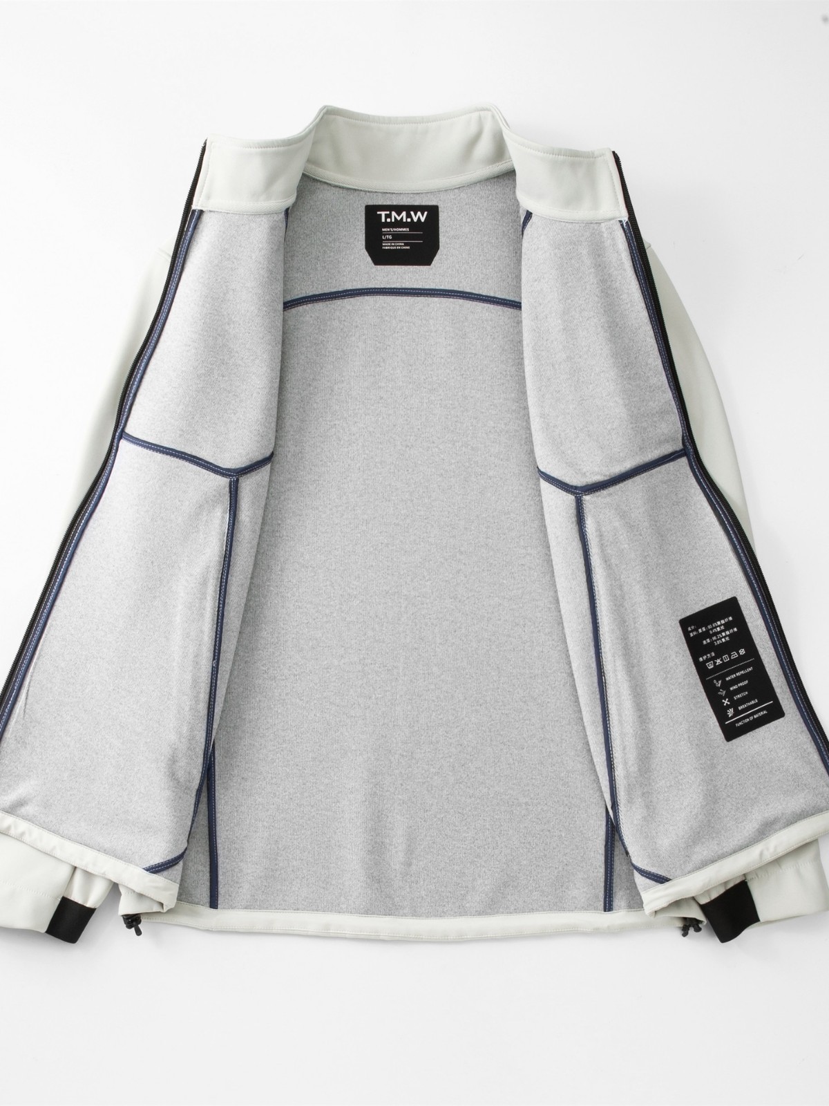 Chaqueta Impermeable de Cuello Alto Unisex de Mezcla de Fibra Sintética, De Secado Rápido, Impermeable, para Senderismo