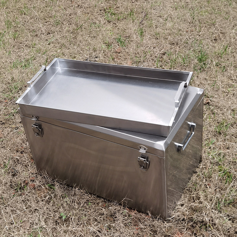 Caja de herramientas de hardware de acero inoxidable 304 industrial portátil personalizado caja de almacenamiento caja de almacenamiento doméstica reparación de automóviles