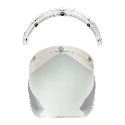 Dəbilqə (Kaska) aksesuarları with Curved Surface, Three-Button - revo-aurora-silver-transparent-bracket