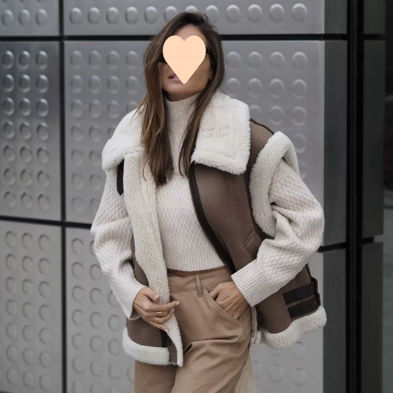 Европейский женский осенне-зимний высококачественный универсальный жилет из искусственного меха, теплый топ, бархатный жилет из оленьей кожи для женщин