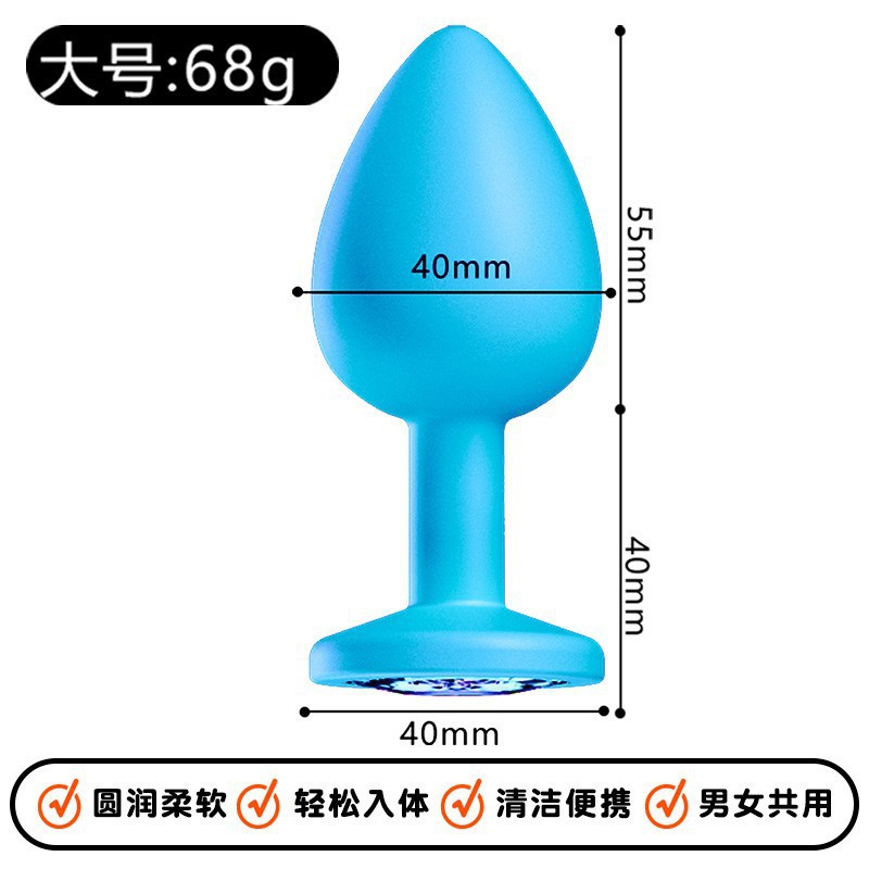 Glow-in-the-Dark Silicone Anal Beads, Special-Shaped Anal Plug, Gradient Color — detail image 58