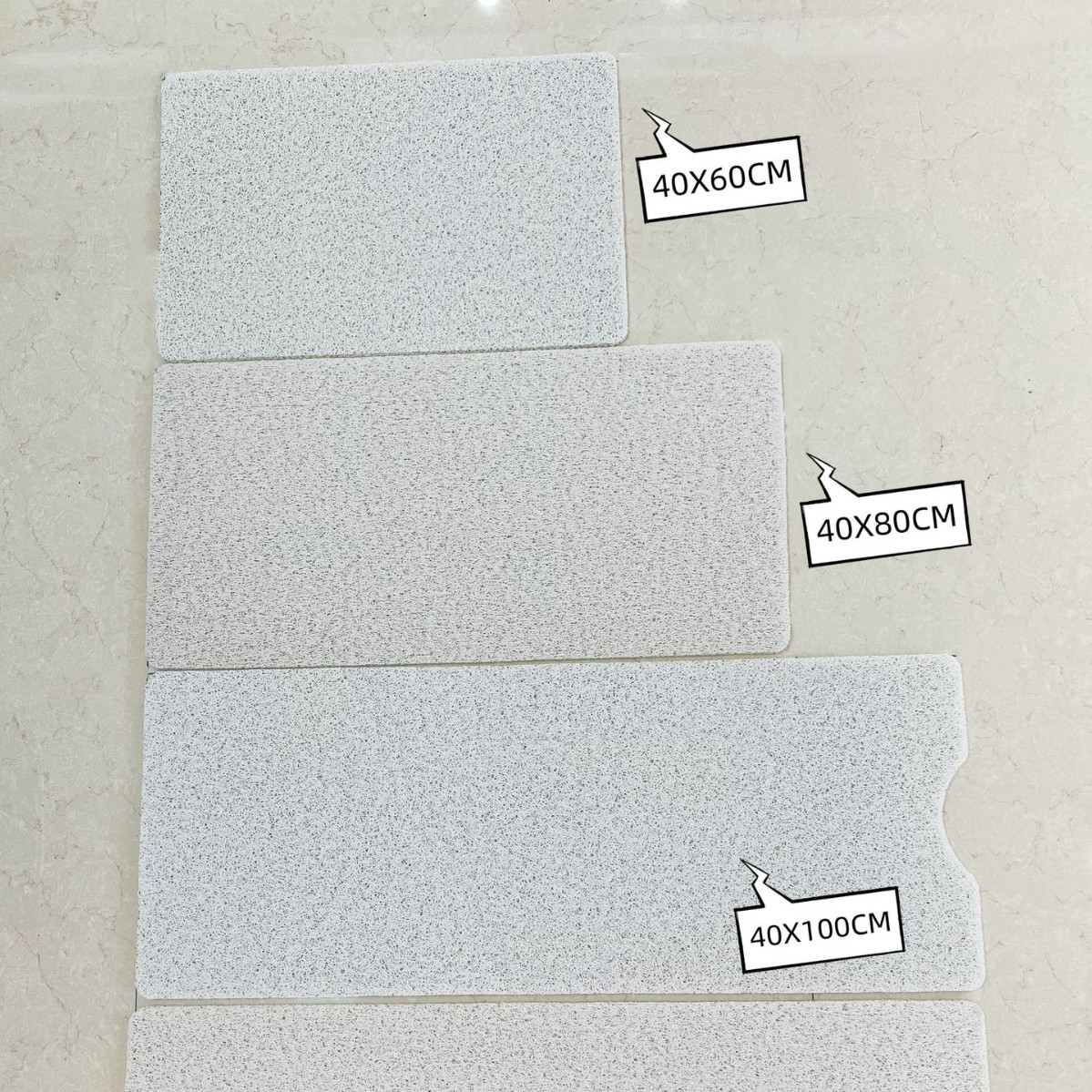 Amazon Venta caliente espuma de PVC Pequeño anillo de alambre a cuadros alfombra hogar Baño ducha antideslizante alfombra del piso