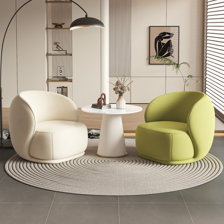 Sofá de estilo crema simple sala de estar silla de diseño sofá de dormitorio sofá de estilo japonés sofá casual image 1