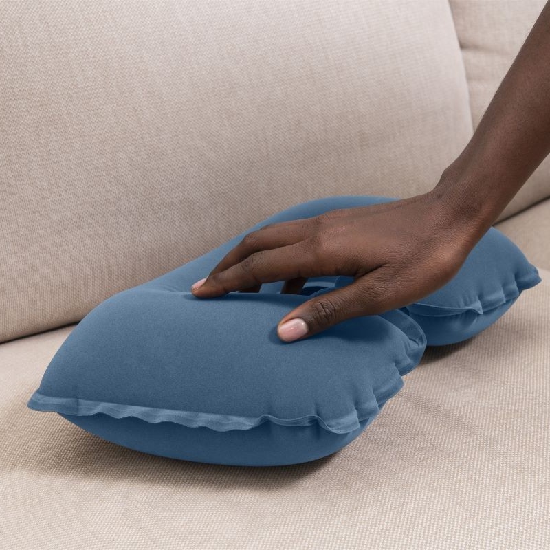 Almohada inflable de viaje Bestway 67006, en forma de U, cuello ergonómico, superficie aterciopelada y portátil image 3