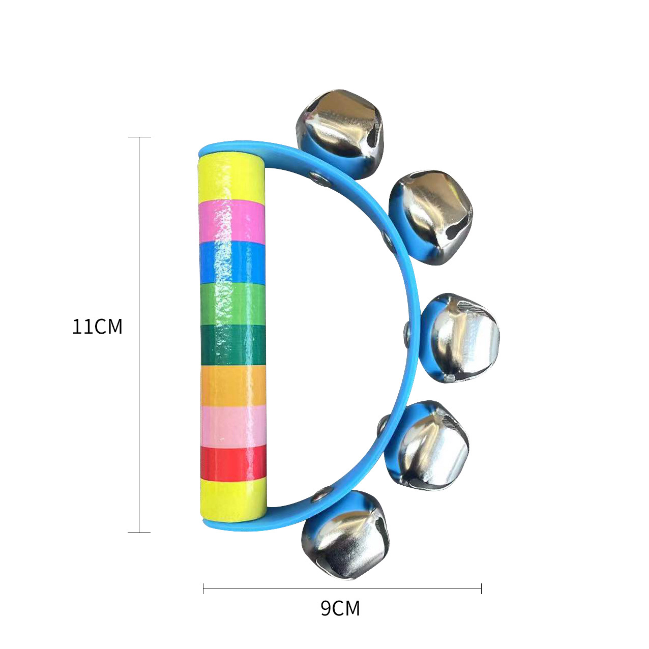 Mayorista de madera semicircular mano campana bebés ayuda educativa infantil música temprana percussión juguetes de caballo