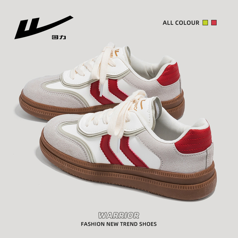 Warrior White shoes 2023 new pattern Sense of design Versatile shoes A small minority Original Women's Shoes Retro student skate shoes