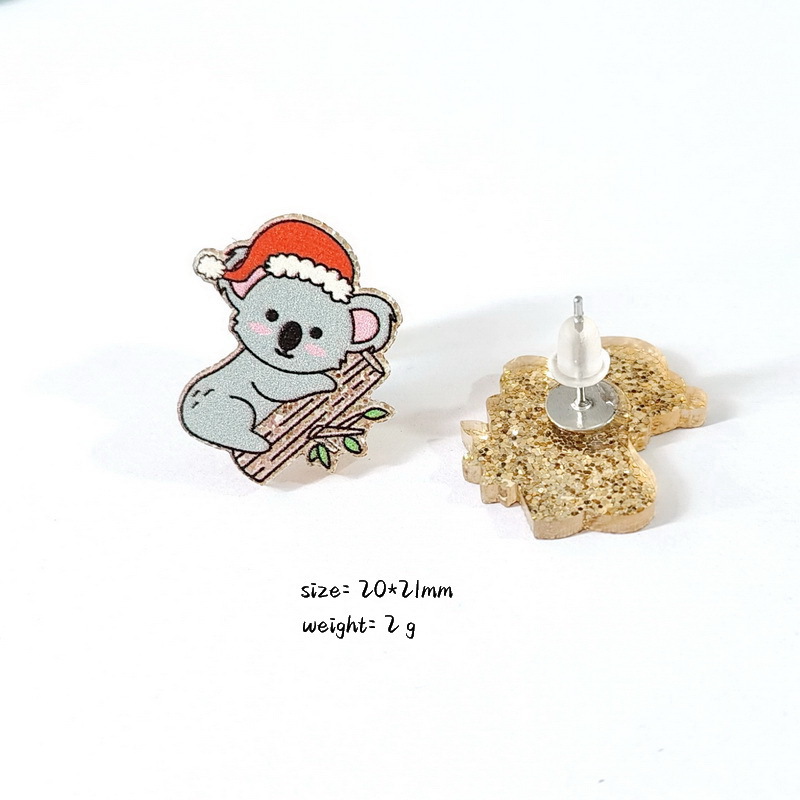Cartoon Style Animal Letter Arylic Womenu0027S Ear Studs 1 Pair