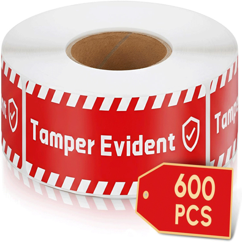 Foreign Trade Hot-Selling Tamper-Proof Stickers for Food Delivery, Beverage Lids, Pizza Boxes, Containers, Envelopes, and Office Document Labels