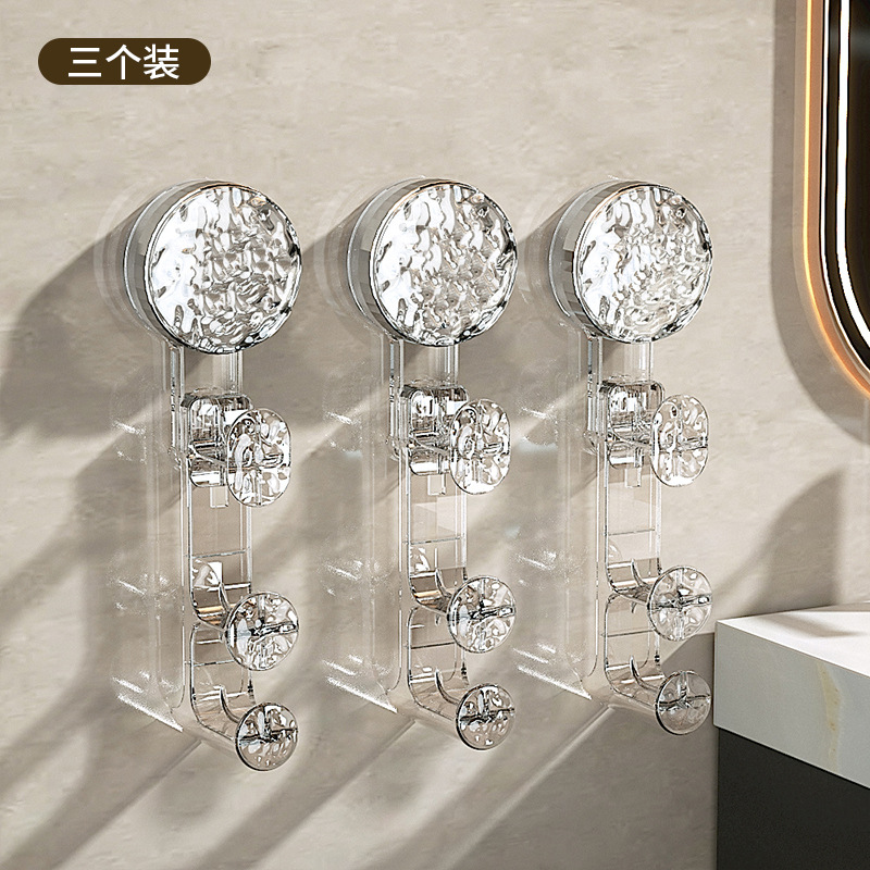 Lavabo de almacenamiento rack baño Punch-libre ventosa colgante cuenca artefacto baño cuenca bañera colgante de pared baño lavabo gancho