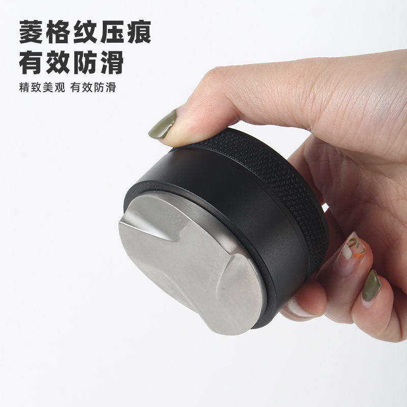 Prensa de polvo de café de acero inoxidable prensa de polvo de tela de café de tres lodos Prensa de polvo cuantitativa de llenado de 58mm Martillo de prensa al por mayor