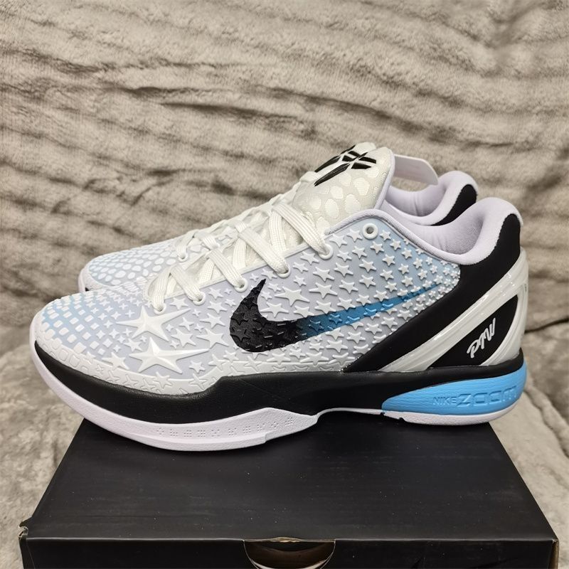 Starburst White and Blue Kobe 6Th Generation Basketball Shoes Men's Size 23 Commemorative Edition Practical Non-Slip Wear-Resistant Breathable Sports Shoes Boots Starburst White and Blue Kobe 6Th Generation Basketball Shoes Men's Size 23 Commemorative Edition Practical Non-Slip Wear-Resistant Breathable Sports Shoes Boots