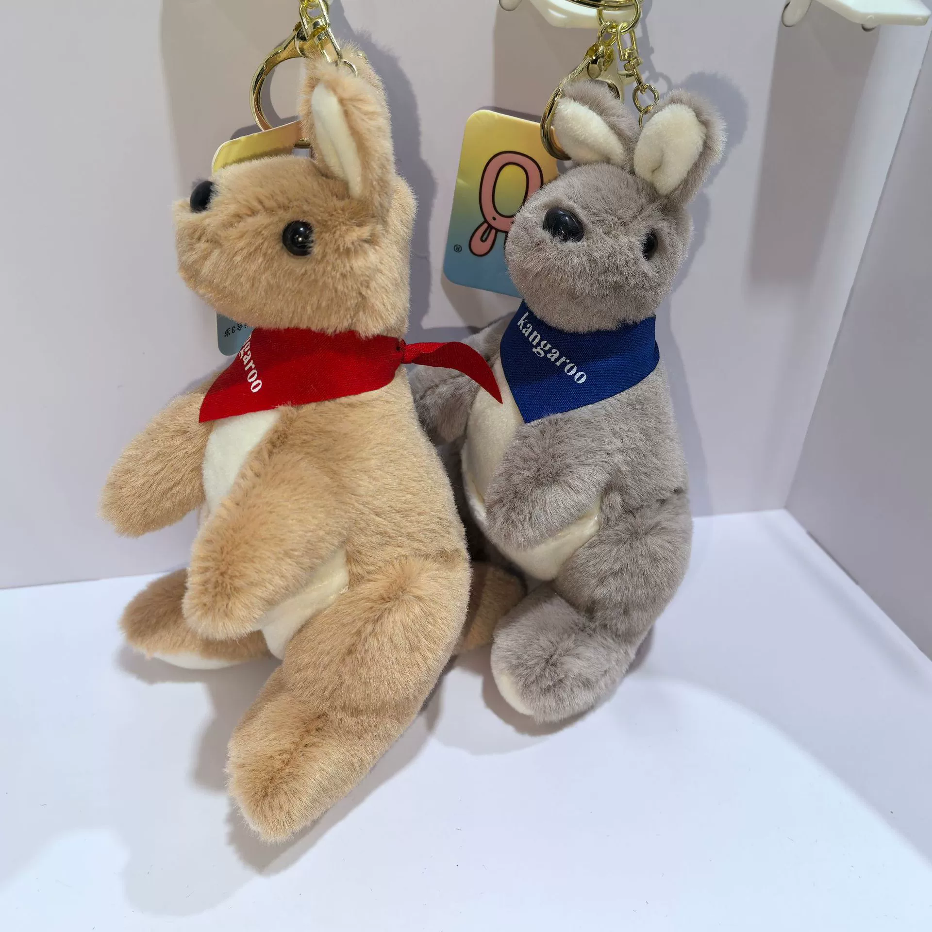 Kangaroo, creative realistic plush pendant, bag decoration, keychain, rag doll, decorations